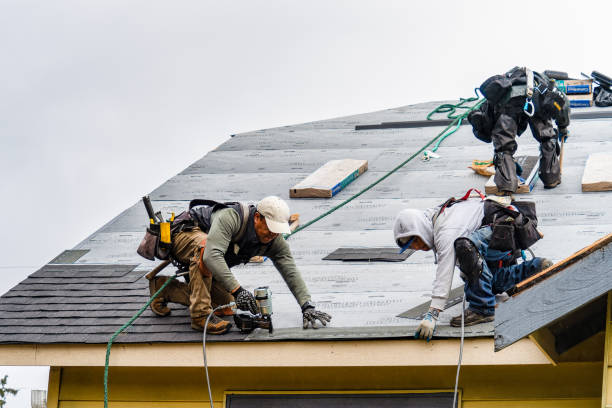 Professional Gutter Installation technician working in Chippewa Lake, OH